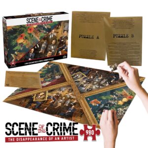 Juego de mesa puzzle escena del crimen la desaparicion del artista