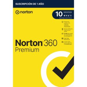 Antivirus norton 360 premium 75gb espa?ol 1 usuario 10 dispositivos 1 a?o caja generic rsp mm gum
