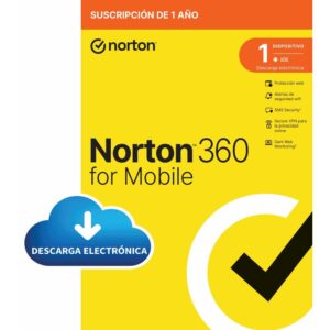 Antivirus norton 360 mobile espa?ol 1 usuario 1 dispositivo 1 a?o esd electronica rsp drmkey gum ftp
