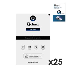 Laminas de proteccion frontales qcharx hidrogelprime para qx1 lite 25 unidades