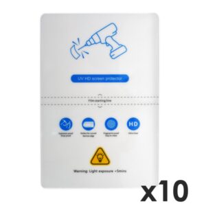 Laminas de fijacion qcharx hidrogel hd hibrida mediante ultravioleta uv pack 10 ud par qx1 lite