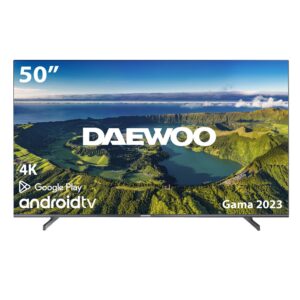 Tv daewoo 50 pulgadas led 4k uhd - 50dm62ua - android smart tv - wifi - hdr10 - hlg - hdmi - usb - bluetooth - tdt2 - cable - satelite