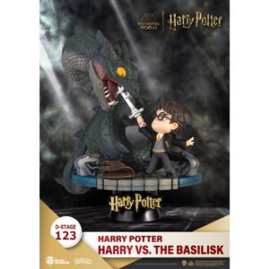 Figura beast kingdom dstage harry potter y la c?mara secreta harry vs basilico
