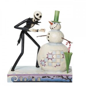 Figura enesco disney pesadilla antes de navidad jack descubriendo mu?eco de nieve