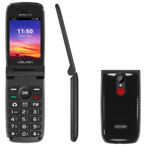 Telefono movil volfen astro flip negro tipo concha - pantalla 2.8  pulgadas -   dual sim - camara 0.3mpx