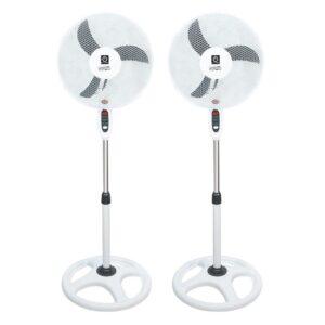 Ventilador de pie thulos et - f16sfv2 -  pack 2 40cm - regulable hasta 1.3m - 45w