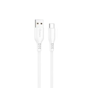 Cable qcharx tokyo usb a tipo c 3a - 1 m - silicona blanco tacto suave