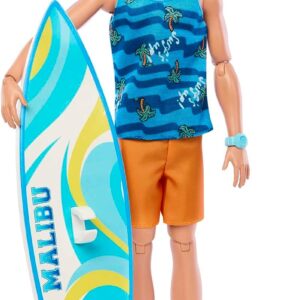 Mu?eco barbie mattel ken tabla de surf