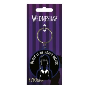 Llavero pyramid wednesday addams black is my happy color