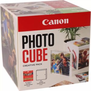 Papel canon pp - 201 5x5 pulgadas (40 hojas) + marco fotos xlboom acr?lico 13x13cm + photo cube white - creative pack share - verde