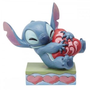 Figura enesco disney stitch abrazando un coraz?n