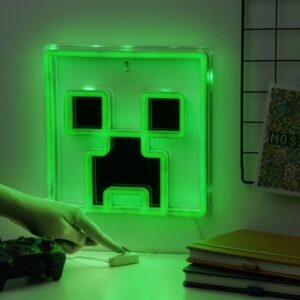 L?mpara de pared paladone minecraft creeper luz led neon