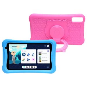 Tablet denver 8 pulgadas tio - 80105kbluepink - 64gb rom - 4gb ram - wifi - bluetooth - android 13 + fundas azul y rosa