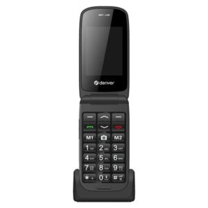 Telefono movil denver 2.4 pulgadas - sms - quand band - camara - boton sos - para mayores