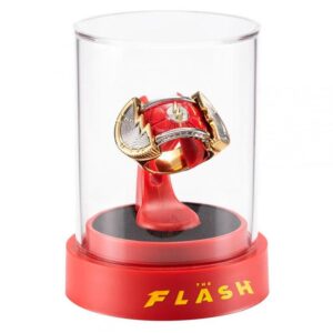 R?plica anillo y exhibidor the noble collection dc comics the flash