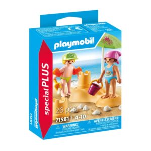 Playmobil ni?os con castillo de arena