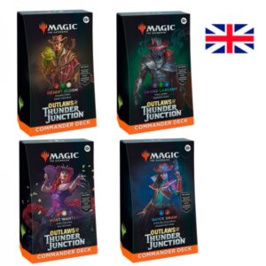 Juego de cartas magic the gathering outlaws of thunder junction mazos de commander caja ingl?s 1 unidad aleatoria