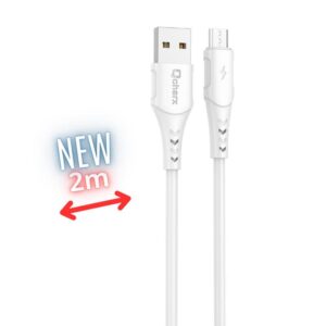 Cable qcharx athens micro usb a usb tipo a - 2m - pvc blanco