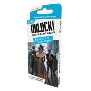 Juego de cartas unlock! miniaventuras asesinato en birmingham