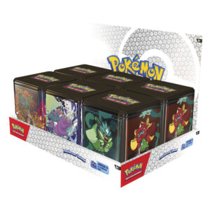 Juego de cartas pokemon tcg stacking tins (q1 2025) 1 unidad aleatoria espa?ol