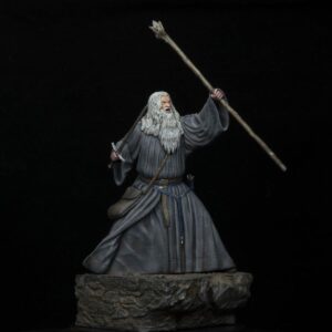 Figura el se?or de los anillos gandalf en moria 18 cm