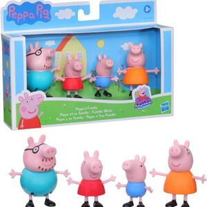 Set de 4 figuras peppa pig y su familia