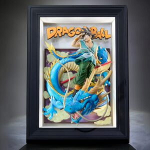 Son goku and dragon cuadro 3d 275 cm dragon ball tamashii art