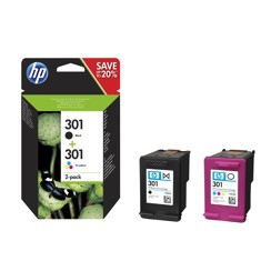 Multipack hp n9j72ae n?301 negro y tricolor