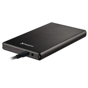 Caja externa portatil - carcasa sdd - hdd para disco duro phoenix phharddiskcase usb 3.0 sata 2.5 pulgadas aluminio color negro