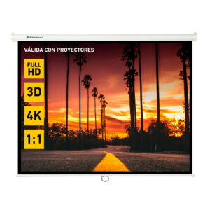 Phoenix -  pantalla de proyecci?n manual plegable 112 pulgadas 2 x 2m formatos 1:1 4:3 16:9 de techo y pared