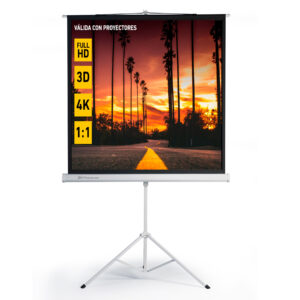Pantalla tr?pode proyecci?n 80 pulgadas
