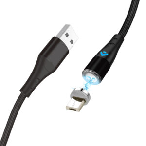 Cable de carga r?pida 3a y datos - magn?tico - micro usb - 1 m