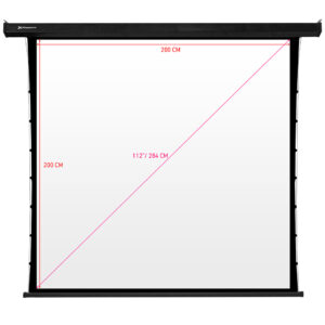 Pantalla tensi?nada proyecci?n 112 pulgadas