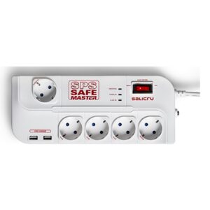 Regleta salicru sps.safe master proteccion inteligente 5 tomas schuko hub usb